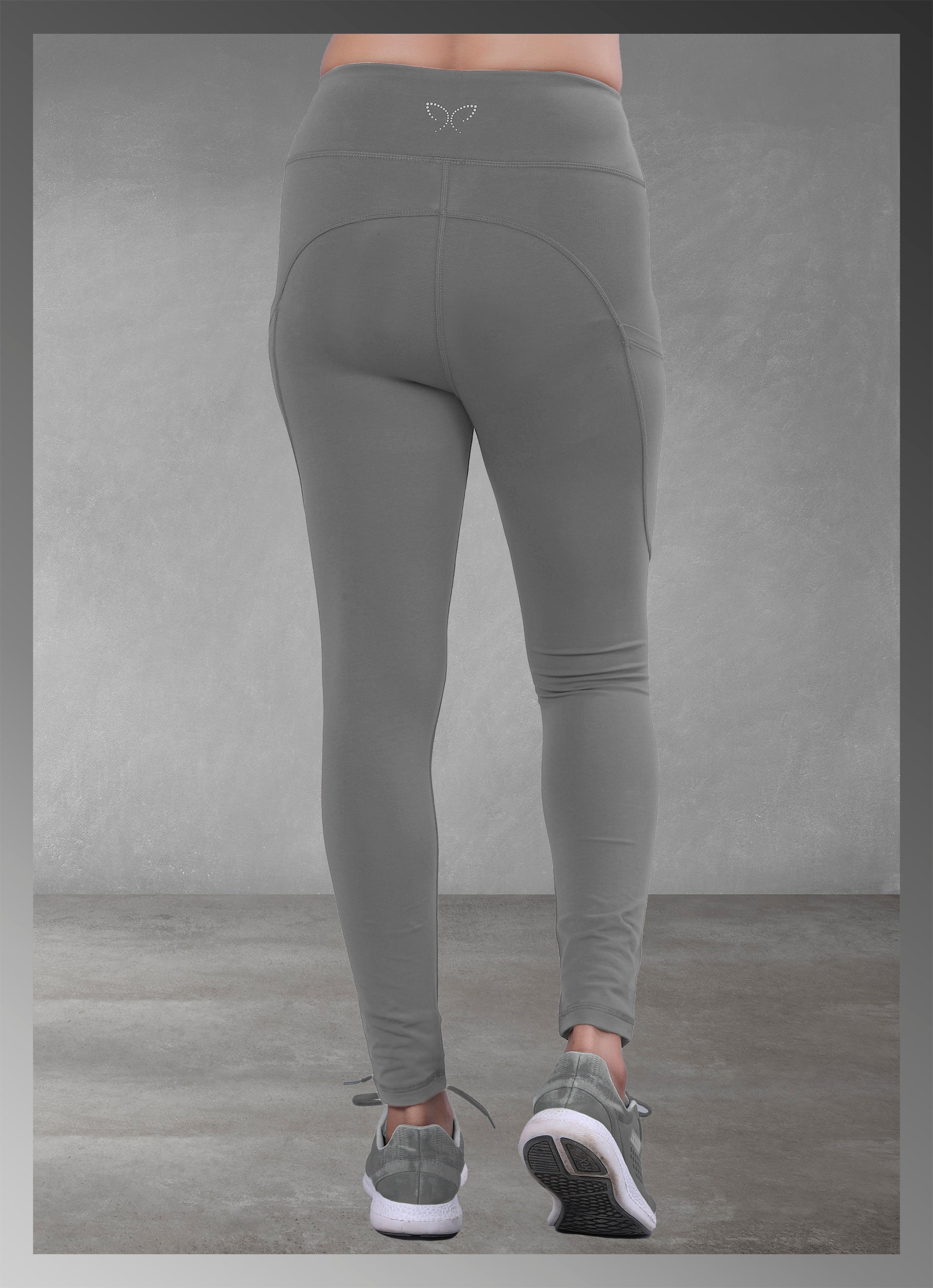 Latest Solid Grey Pocket Yoga Pants for Women's Online Shopping