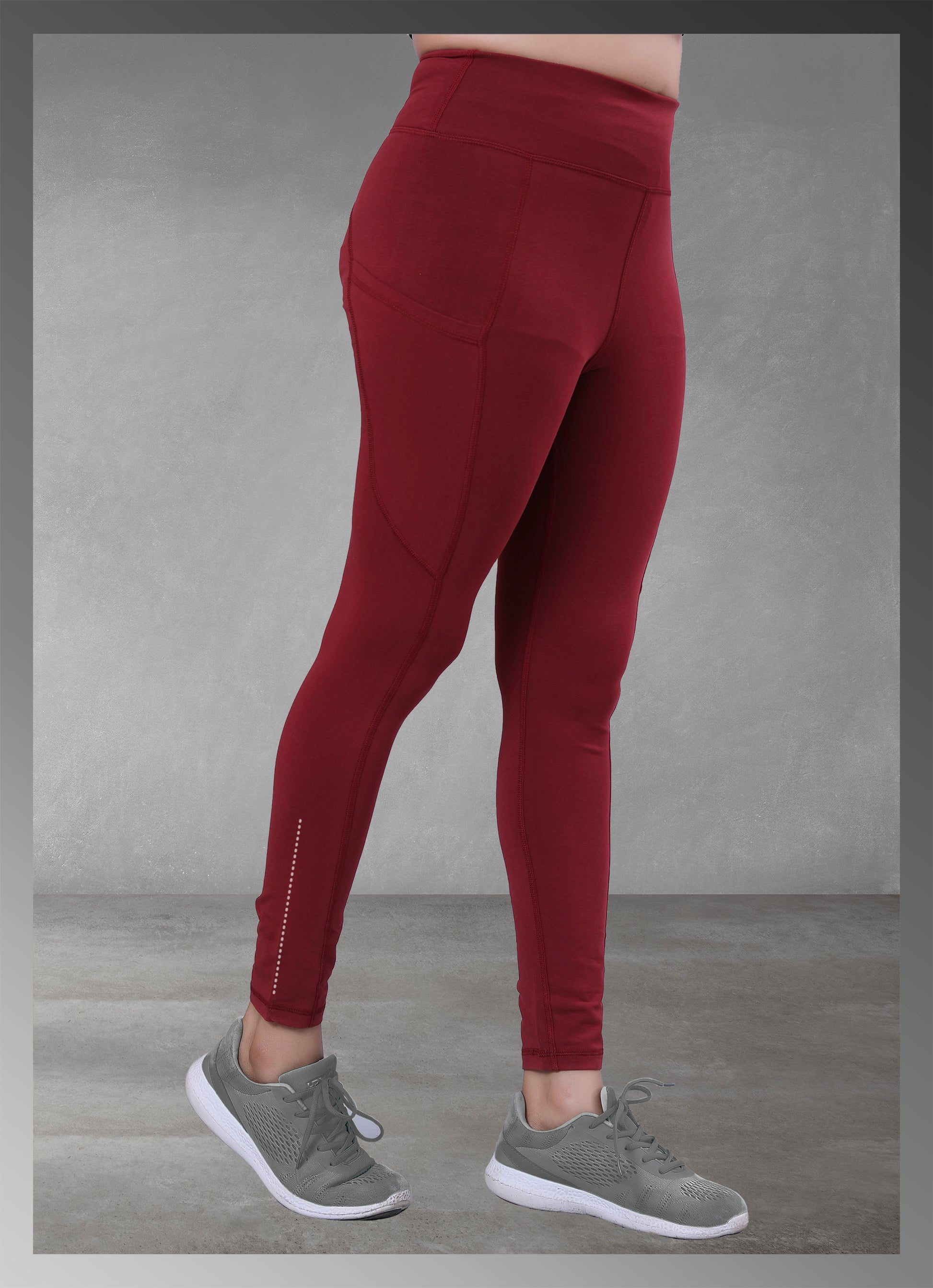 Maroon Collection of Yoga Wear with Side Pockets for Women's and Plus Size Collections