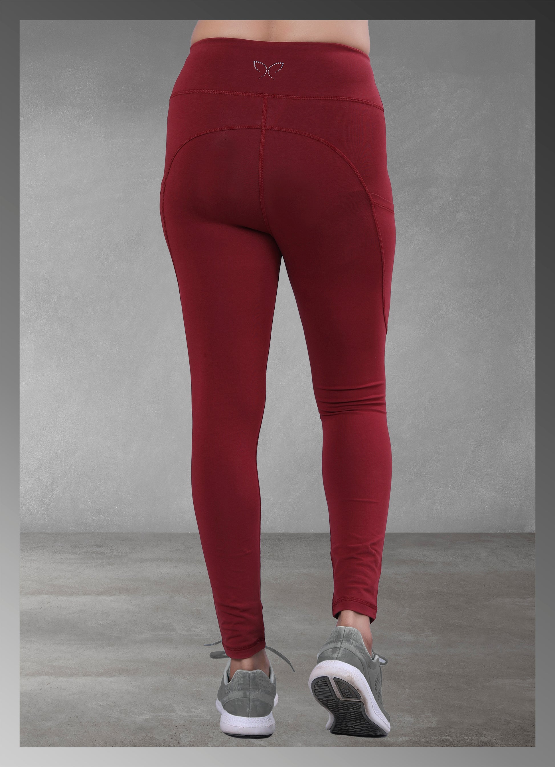 Maroon Collection of Yoga Wear with Side Pockets for Women's and Plus Size Collections