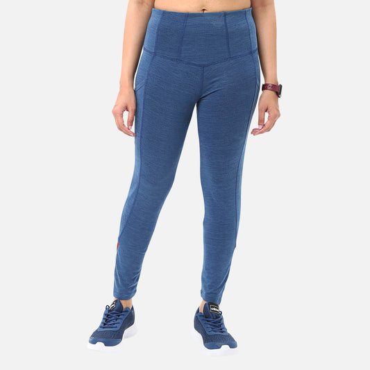 Womens knitted denim jeggings with ankle red tape, offering a sleek and trendy fit, ideal for both casual and semi-formal outfits, available online