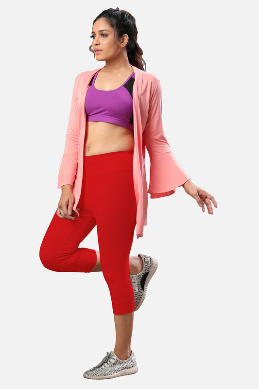 Buy womens deep red capris online, featuring a fashionable design and flattering fit for any casual or smart-casual look