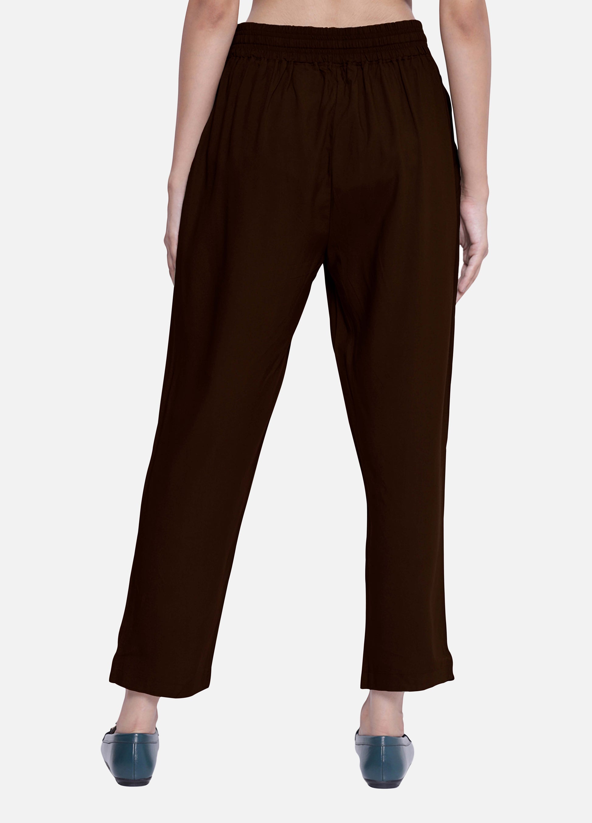 Cigarette Trousers for Women's - Rum Raisin